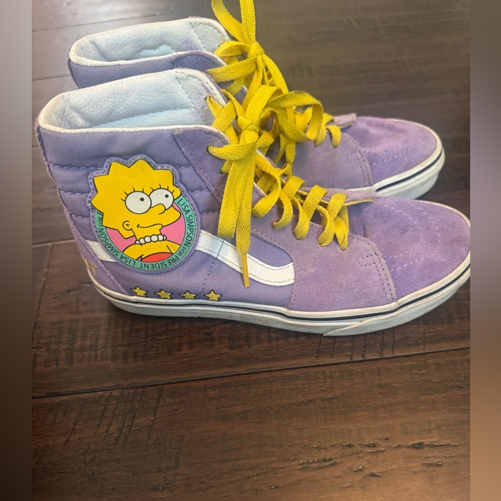 Vans Lisa Simpson For President purple high top skate shoes The Simpsons 90’s - Picture 12 of 12
